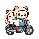 Motorbike Together · Kitten Club sticker from On the Go