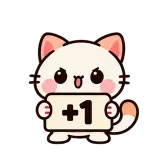 +1 · Kitten Club sticker from Chat Signs