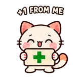 +1 · Kitten Club sticker from Chat Signs