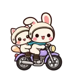 Motorbike Together · Pocket Friends sticker from On the Go