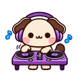 DJ Time · Puppy Pals sticker from Express Yourself