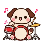 Drum Beat · Puppy Pals sticker from Express Yourself