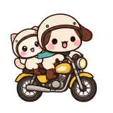 Motorbike Together · Puppy Pals sticker from On the Go