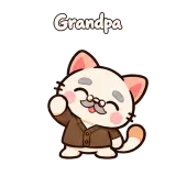 Grandpa · Kitten Club sticker from Express Yourself