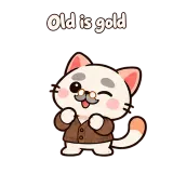 Old is gold · Kitten Club sticker from Express Yourself