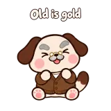 Old is gold · Puppy Pals sticker from Express Yourself