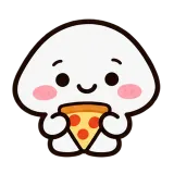 Pizza Happiness · Little Puddle sticker from Express Yourself
