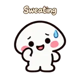 Sweating · Little Puddle sticker from Chat Reactions