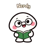 Nerdy · Little Puddle sticker from Chat Reactions