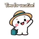 Time for vacation! · Little Puddle sticker from Chat Reactions
