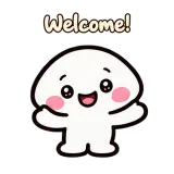Welcome! · Little Puddle sticker from Chat Reactions