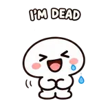 I'm Dead sticker from Chat Reactions