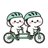Tandem Together sticker from Little Puddle