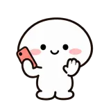 One Sec, On a Call sticker from Little Puddle