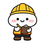 Hard Hat Shift sticker from Little Puddle