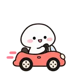 Driving Solo sticker from Little Puddle