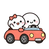 Driving Together sticker from Little Puddle