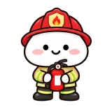 Firefighter Ready sticker from Little Puddle