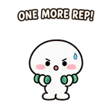 Gym Time sticker from Little Puddle