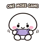 One More Game sticker from Little Puddle