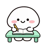Homework Time sticker from Little Puddle