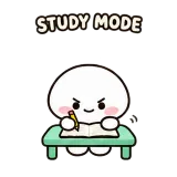 Homework Time sticker from Little Puddle