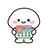 Laundry Day sticker from Little Puddle