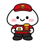 Burger Crew sticker from Little Puddle