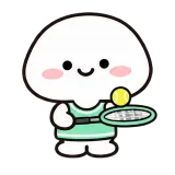 Tennis Time sticker from Little Puddle