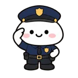 Officer Reporting sticker from Little Puddle