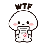Homework WTF sticker from Little Puddle
