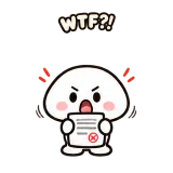 Homework WTF sticker from Little Puddle