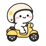 Scooter Ride sticker from Little Puddle
