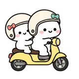 Scooter Together sticker from Little Puddle