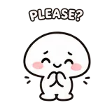 Pretty Please sticker from Little Puddle