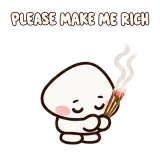 PLEASE MAKE ME RICH · Little Puddle sticker from Express Yourself