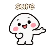 sure · Little Puddle sticker from Chat Signs