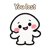 You lost · Little Puddle sticker from Chat Reactions