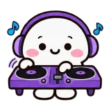 DJ Time · Little Puddle sticker from Express Yourself