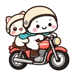 Motorbike Together · Little Puddle sticker from On the Go