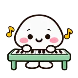 Piano Time · Little Puddle sticker from Express Yourself