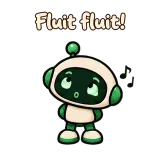 Fluit fluit! · Little Bots sticker from Chat Reactions
