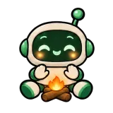Cozy Fire · Little Bots sticker from Express Yourself
