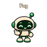 Pay · Little Bots sticker from Chat Reactions