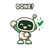 Bot Done sticker from Little Bots