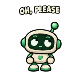 Rolling Eyes · Little Bots sticker from Express Yourself
