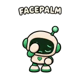 Facepalm · Little Bots sticker from Express Yourself