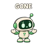 GONE · Dunno · Little Bots sticker from Express Yourself