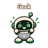 Geek · Little Bots sticker from Chat Reactions