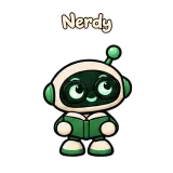 Nerdy · Little Bots sticker from Chat Reactions